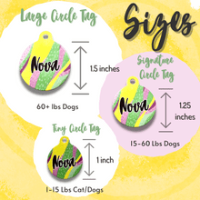 Load image into Gallery viewer, Tri Green Circle Pet Tag
