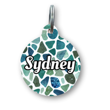 Load image into Gallery viewer, Teal Mosaic Pet Tag
