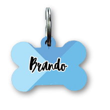 Load image into Gallery viewer, Tri Blue Bone Dog Tag
