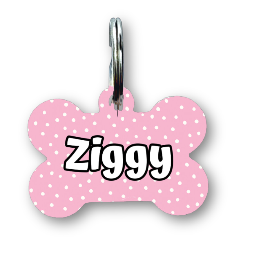 Light Pink Bone Dog Tag