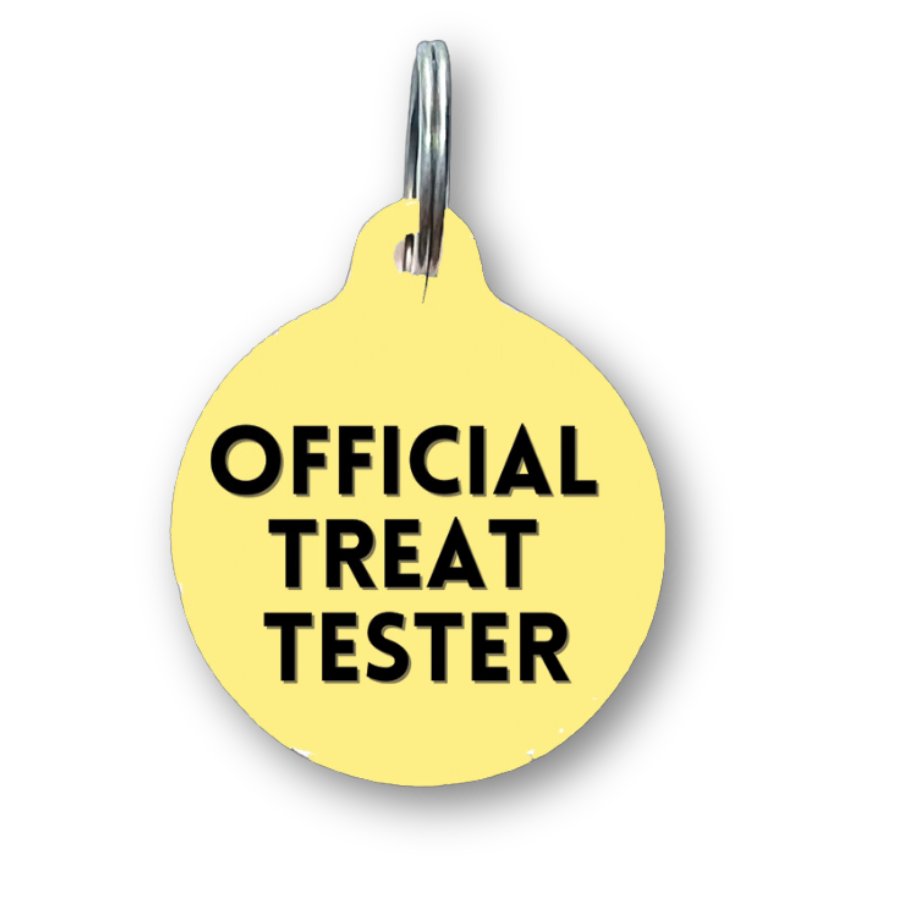 Official Treat Tester Funny Dog Tag
