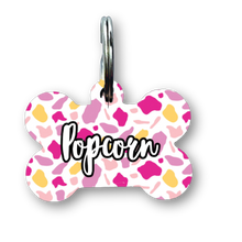Load image into Gallery viewer, Pink Terrazzo Bone Dog Tag
