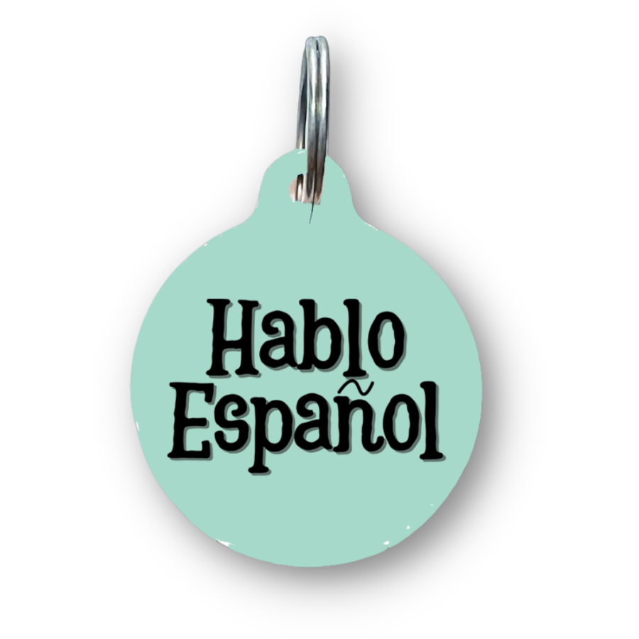 Hablo Espanol  Spanish Funny Dog Tag