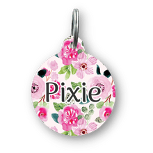Load image into Gallery viewer, Pink Spring Circle Pet Tag

